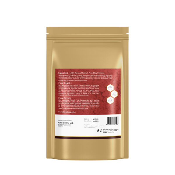 French Pink Clay Powder 100gms - 100% Natural
